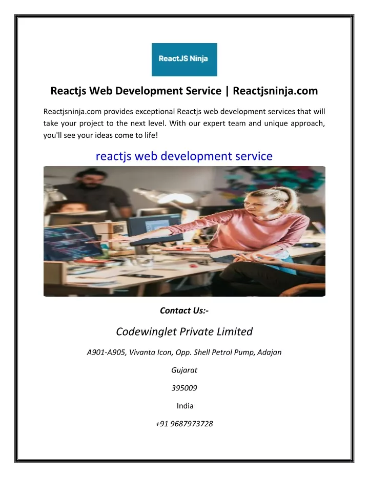 reactjs web development service reactjsninja com