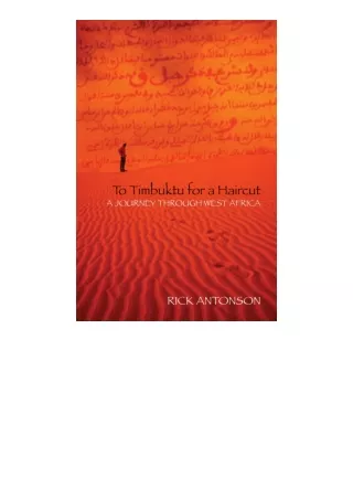 Download To Timbuktu For A Haircut A Journey Through West Africa full