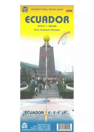 Kindle online PDF Ecuador 1 660000 Travel Reference Map International Travel Map