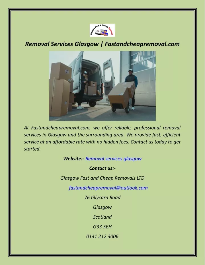 removal services glasgow fastandcheapremoval com