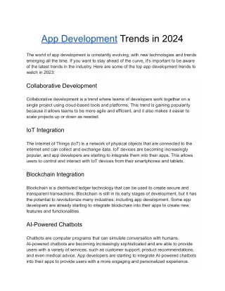 App Development Trends in 2024