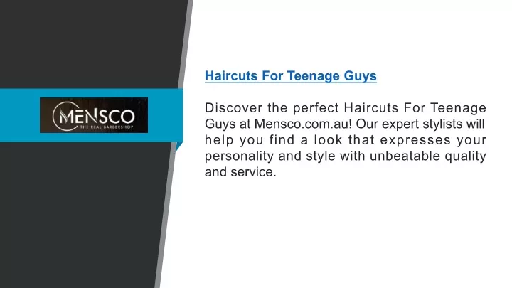 haircuts for teenage guys