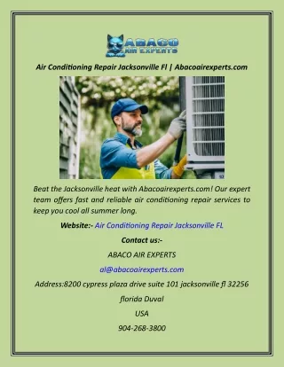Air Conditioning Repair Jacksonville Fl  Abacoairexperts