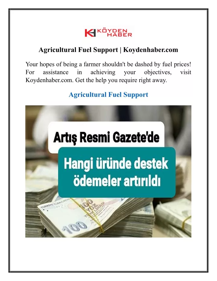agricultural fuel support koydenhaber com