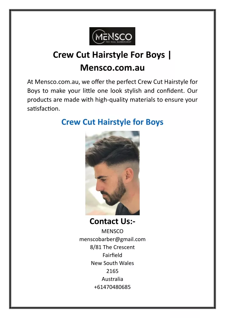 crew cut hairstyle for boys mensco com au