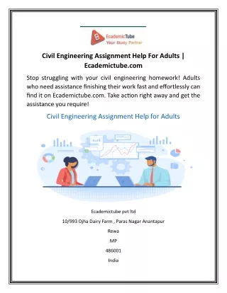 civil engineering assignment help for adults