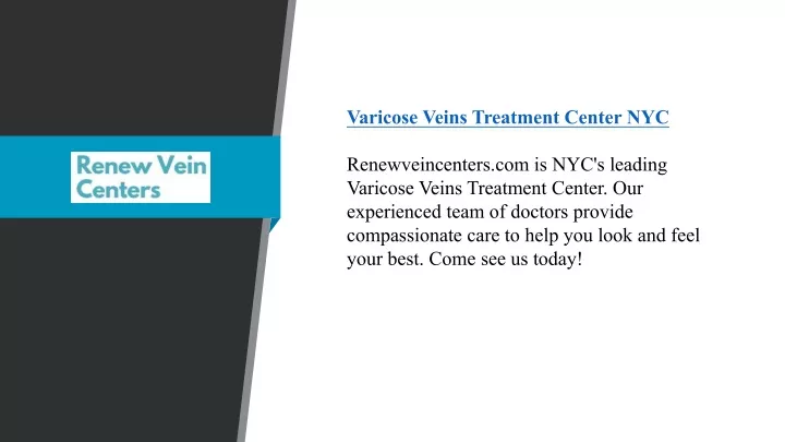 varicose veins treatment center nyc