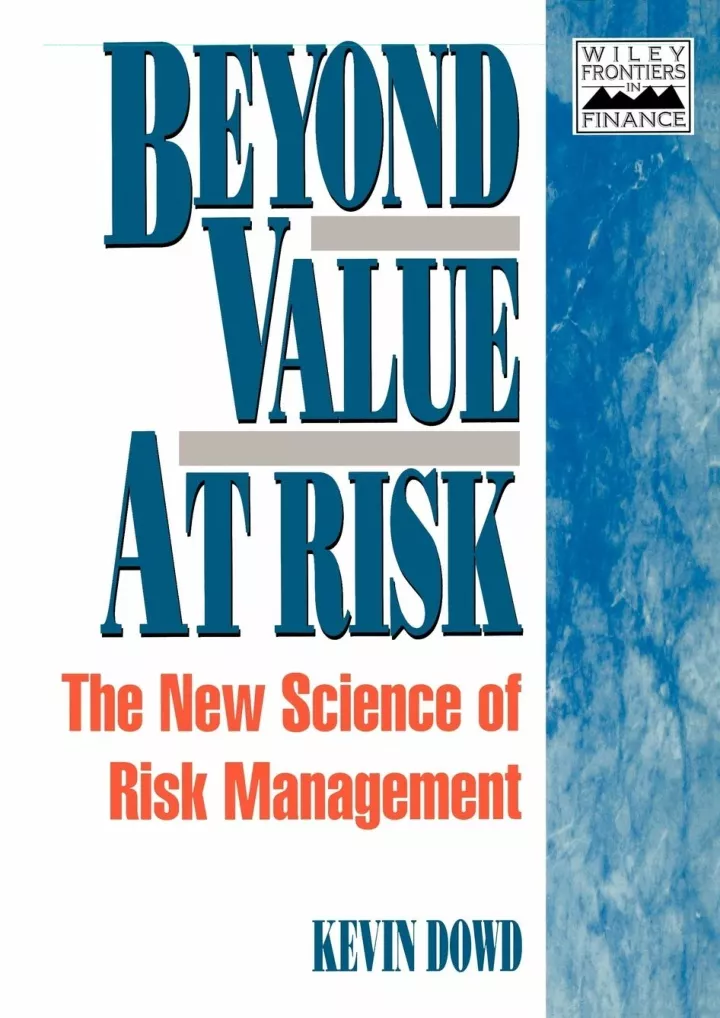 read ebook pdf beyond value at risk