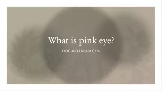 What is pink eye