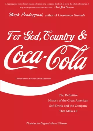 DOWNLOAD/PDF PDF/READ  For God, Country, and Coca-Cola free