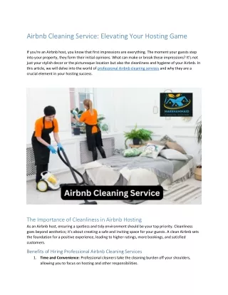 Airbnb Cleaning Service