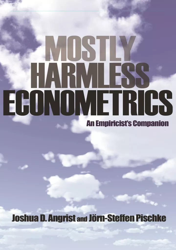 pdf download mostly harmless econometrics