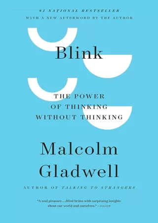 [PDF READ ONLINE] PDF_  Blink: The Power of Thinking Without Thinking read