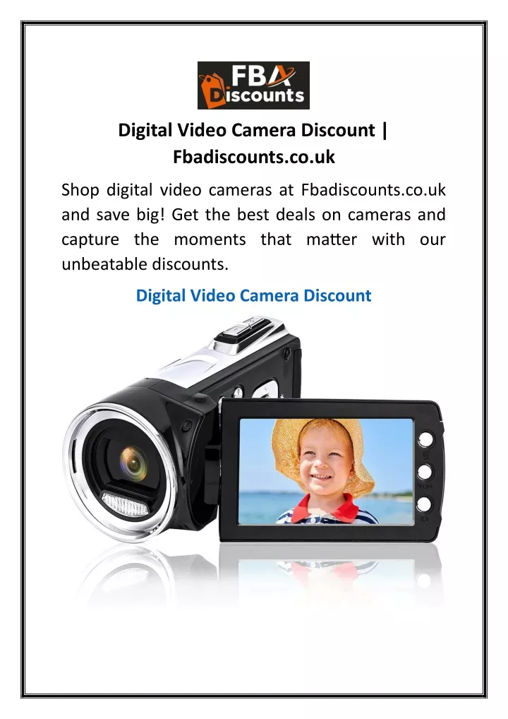digital video camera discount fbadiscounts co uk
