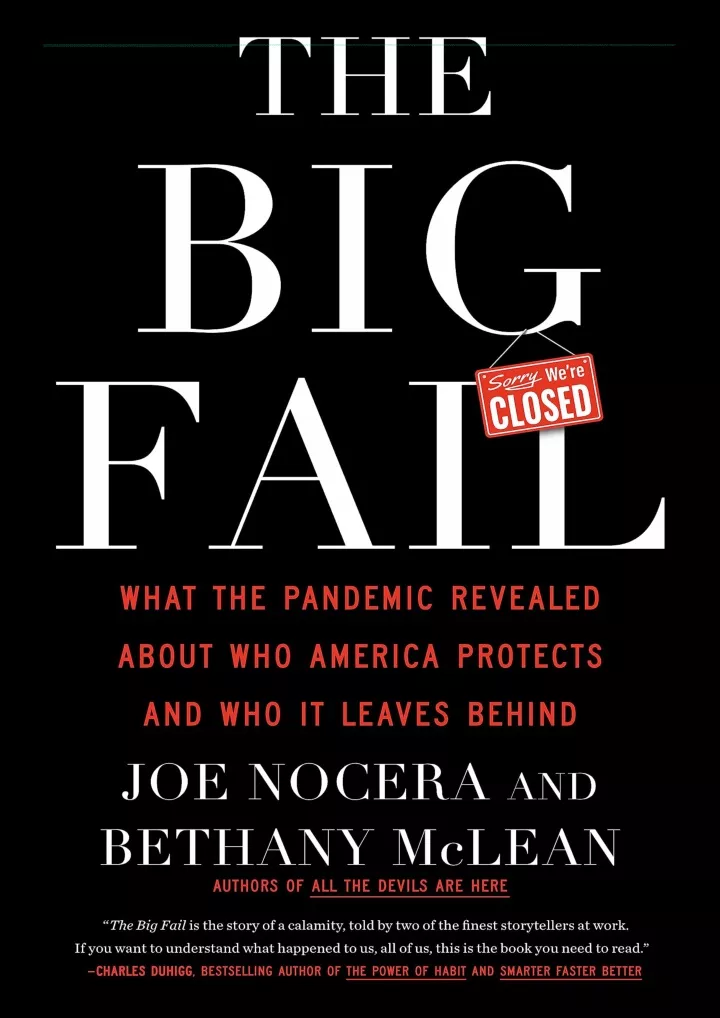 pdf read online the big fail what the pandemic