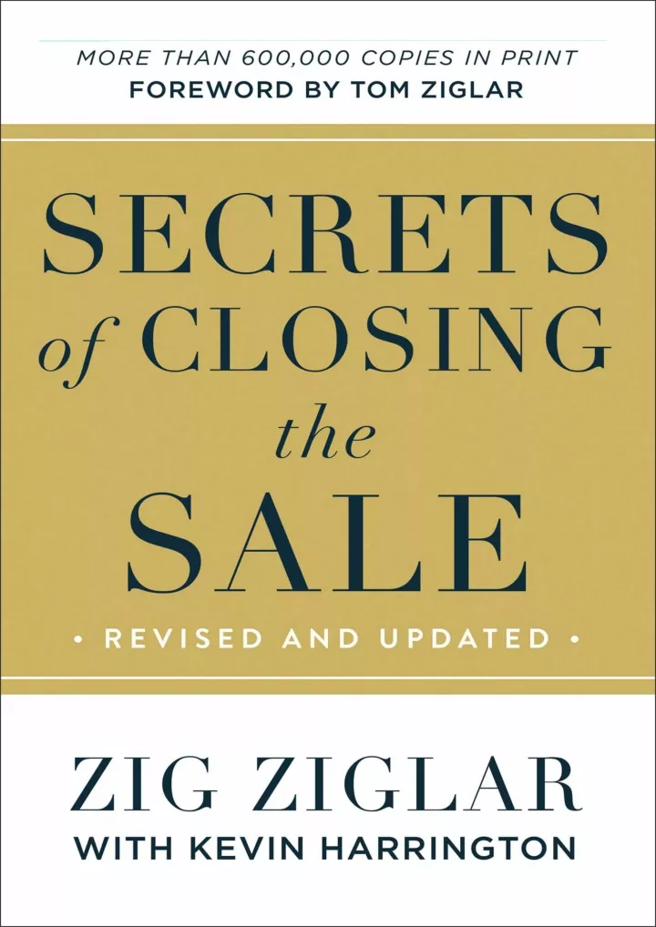 pdf read download secrets of closing the sale