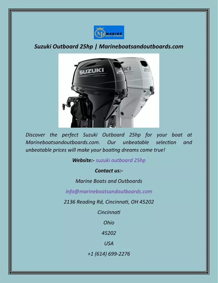 suzuki outboard 25hp marineboatsandoutboards com