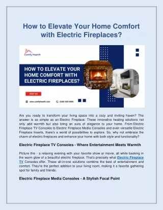 How To Elevate Your Home Comfort With Electric Fireplaces