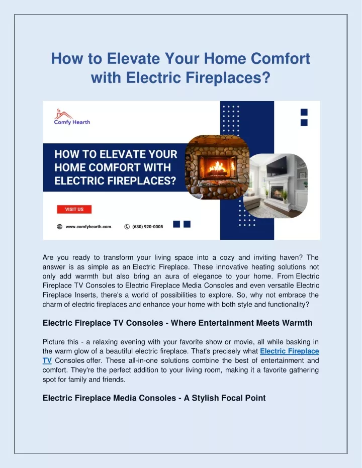 how to elevate your home comfort with electric