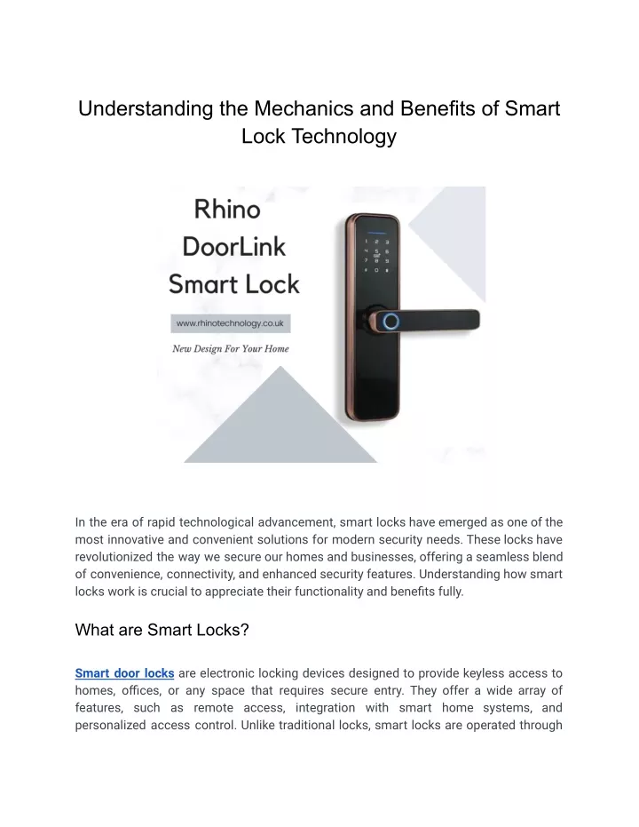 understanding the mechanics and benefits of smart