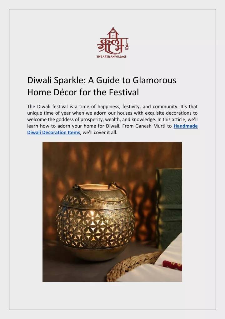 diwali sparkle a guide to glamorous home