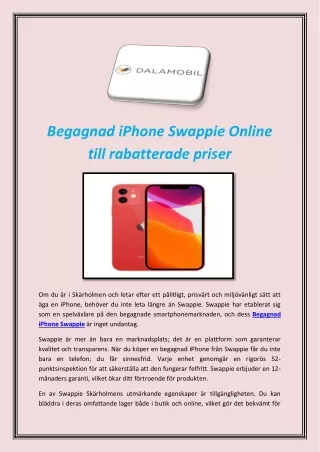 Begagnad iPhone Swappie Online till rabatterade priser