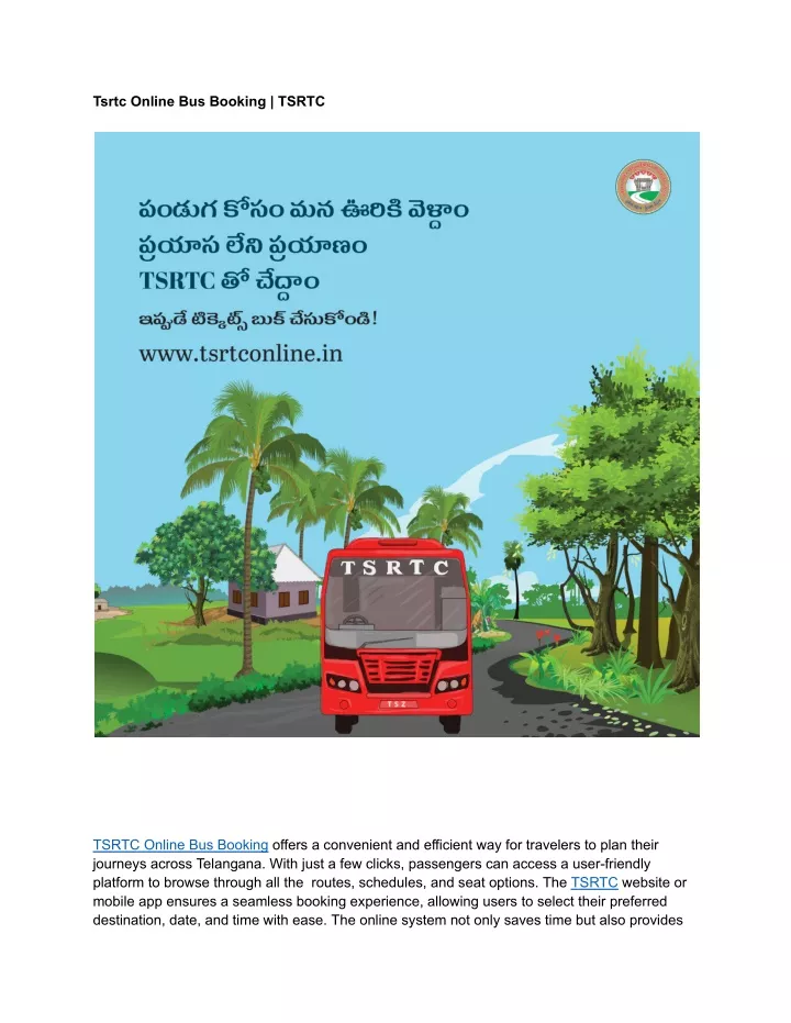 tsrtc online bus booking tsrtc