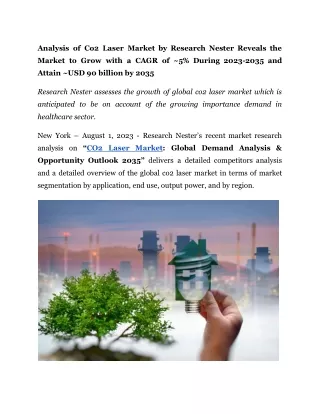 analysis of co2 laser market by research nester