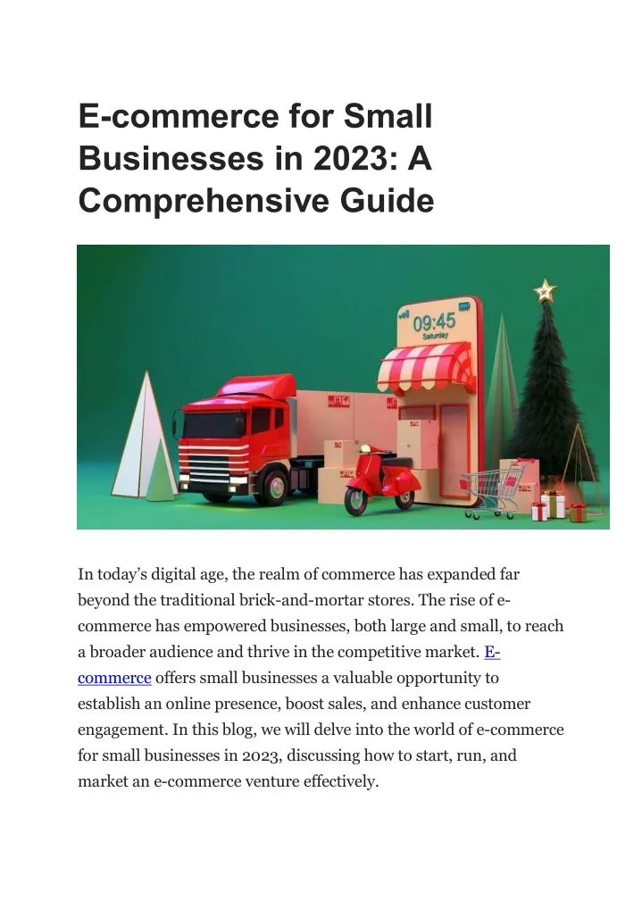 e commerce for small businesses in 2023