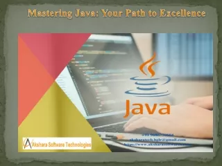 Mastering Java Your Path to Excellence