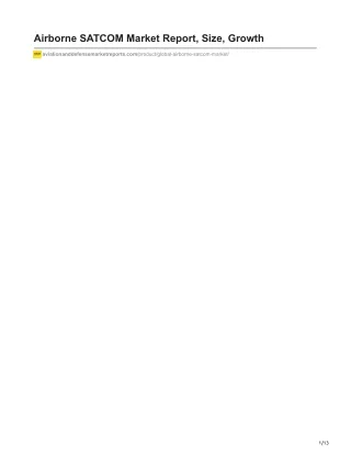 airborne satcom market report size growth