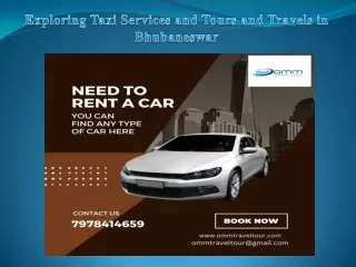Exploring Taxi Services and Tours and Travels in Bhubaneswar