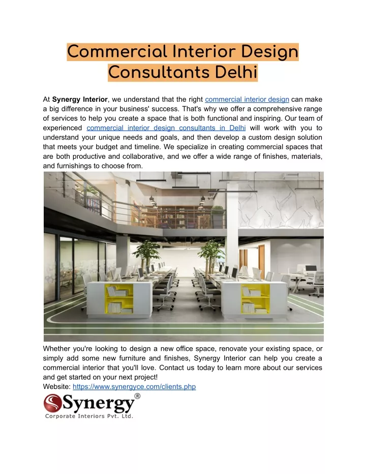 commercial interior design consultants delhi