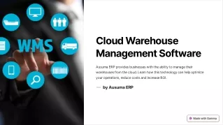 Future-Ready Logistics: Embrace Cloud Warehouse Management Solutions