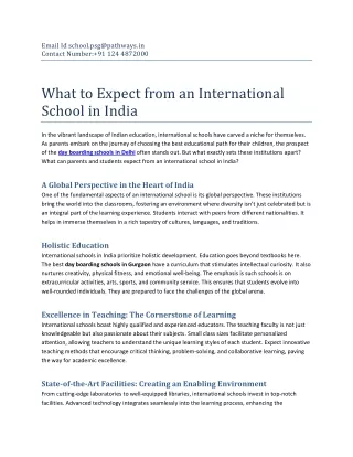 What to Expect from an International School in India