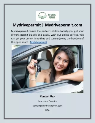 Mydrivepermit | Mydrivepermit.com