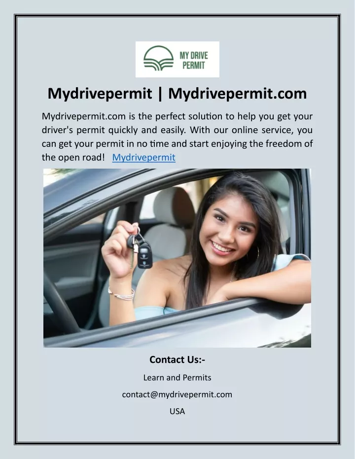 mydrivepermit mydrivepermit com