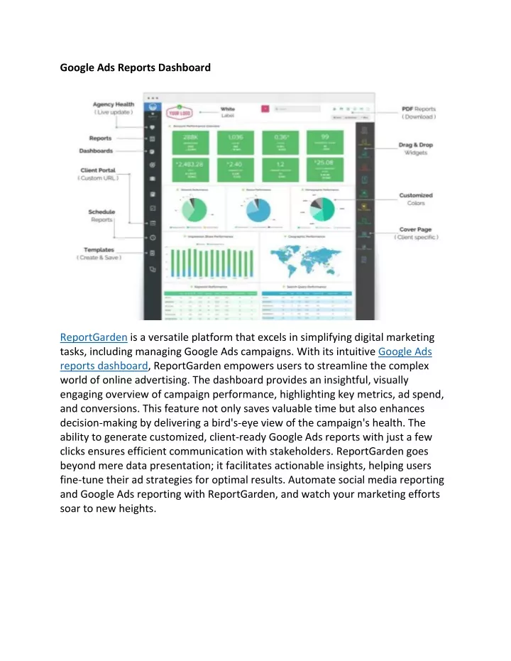 google ads reports dashboard