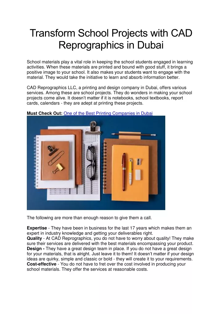 transform school projects with cad reprographics