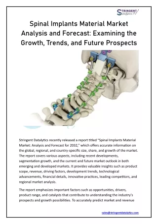 spinal implants material market analysis