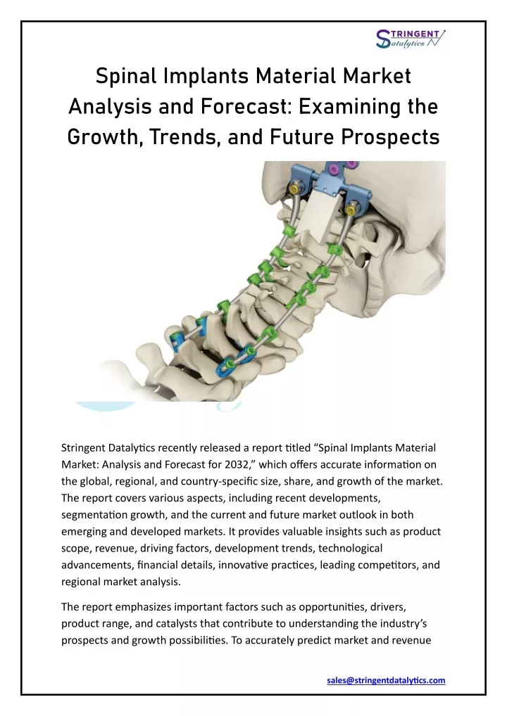 spinal implants material market analysis