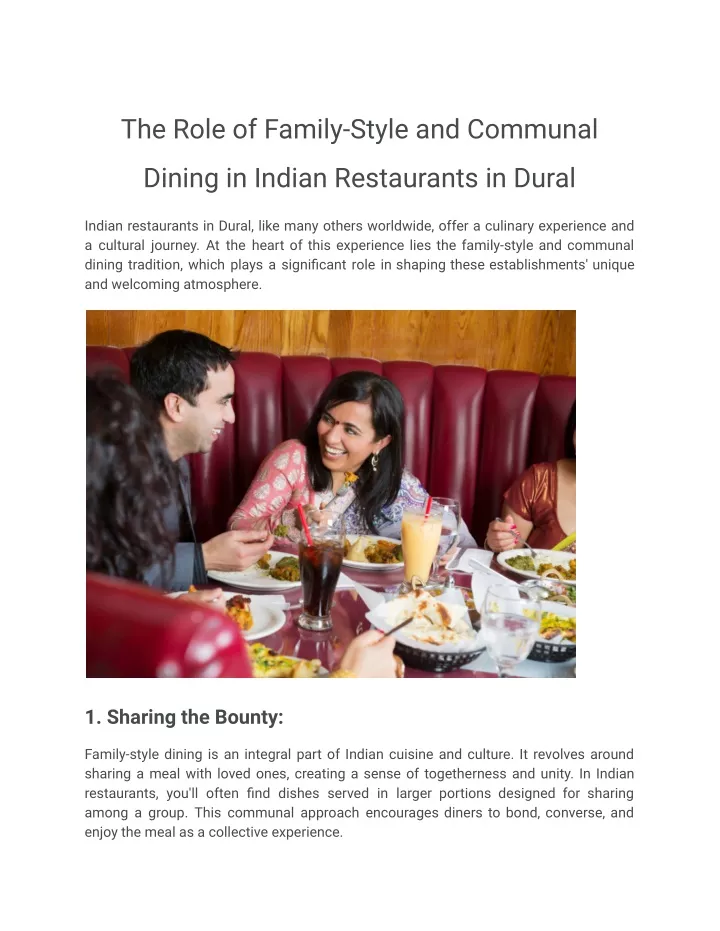the role of family style and communal