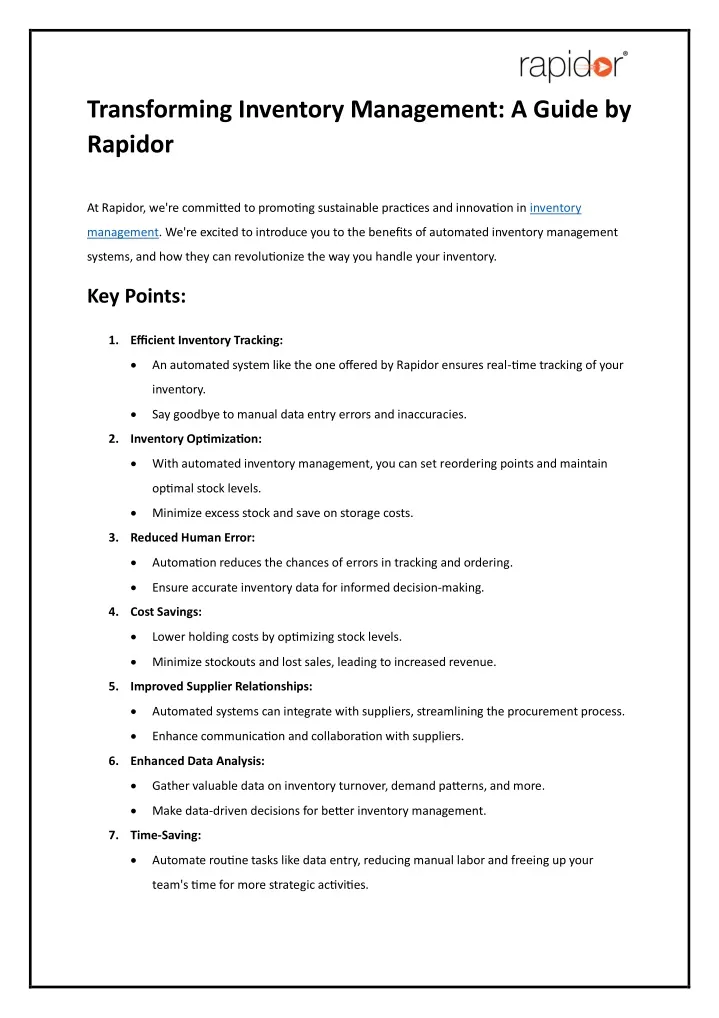 transforming inventory management a guide