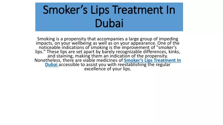 smoker s lips treatment in smoker s lips