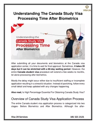 understanding the canada study visa processing