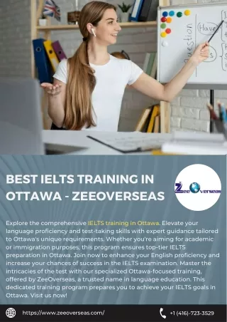 Best IELTS Training in Ottawa - ZeeOverseas