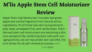 Mlis Apple Stem Cell Moisturizer | Dynamic Detox Queen