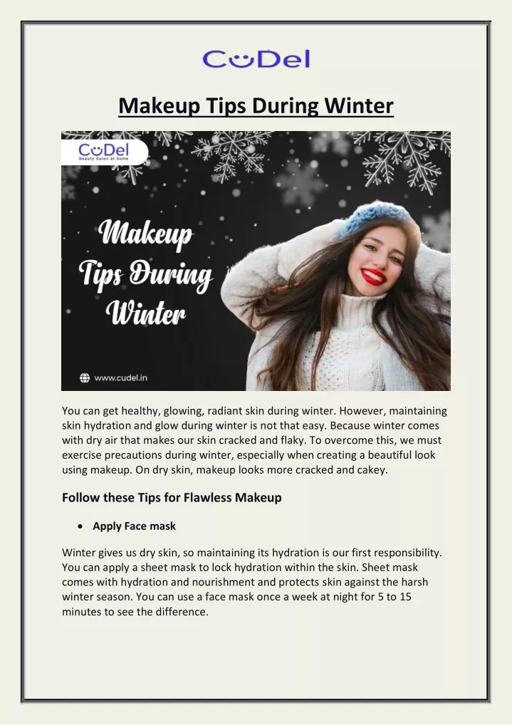 makeup tips during winter