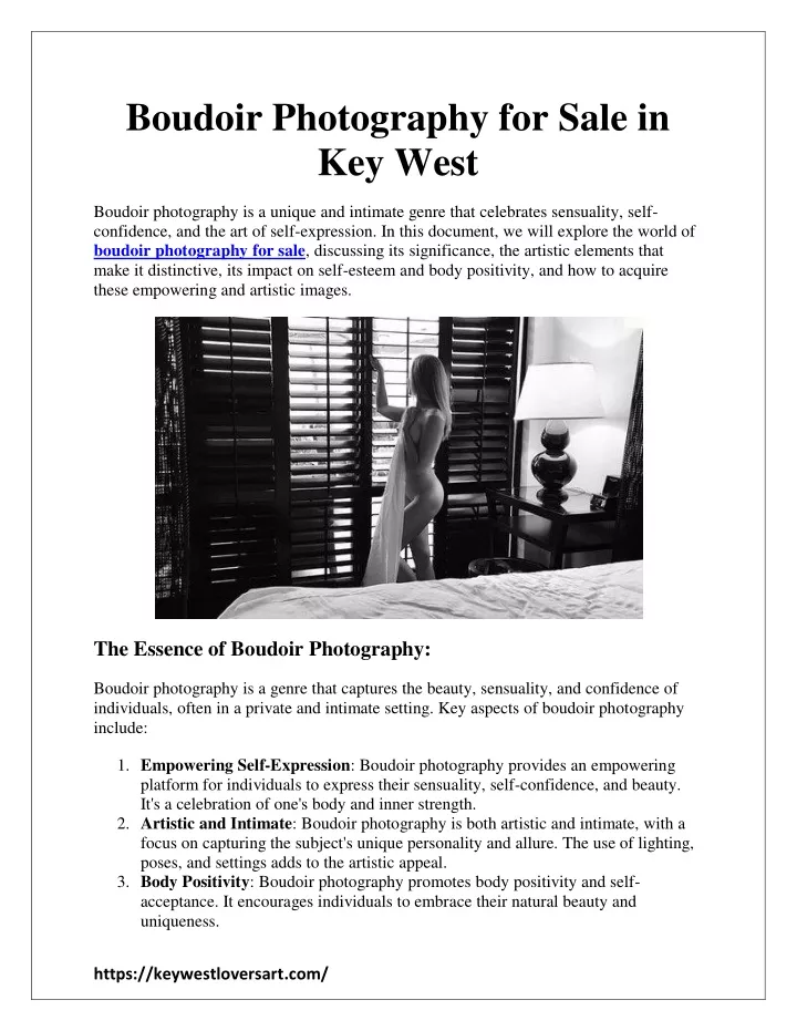 boudoir photography for sale in key west