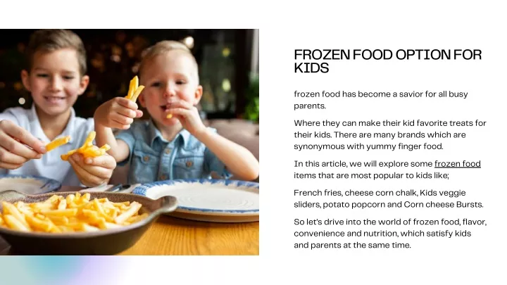 frozen food option for kids